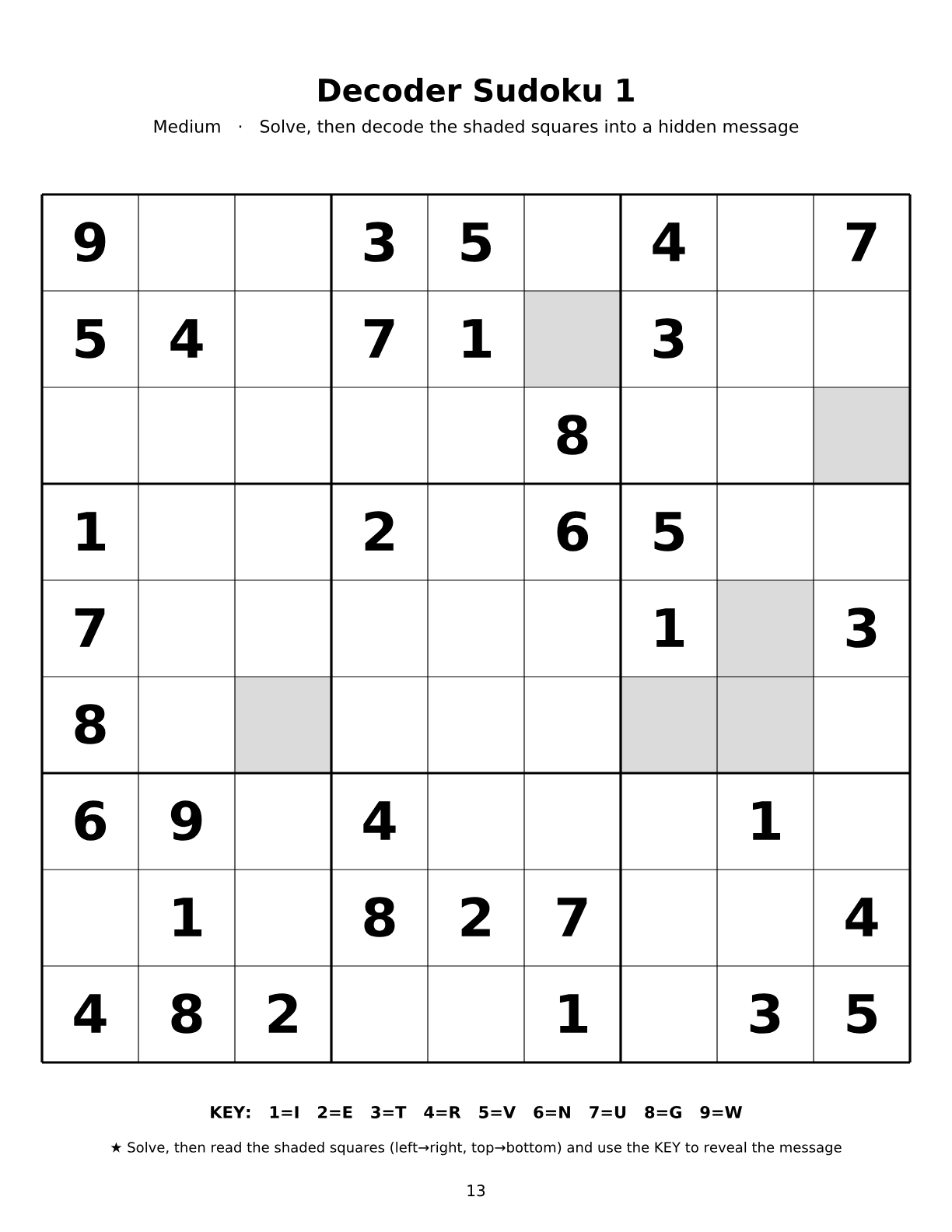 Decoder Sudoku page